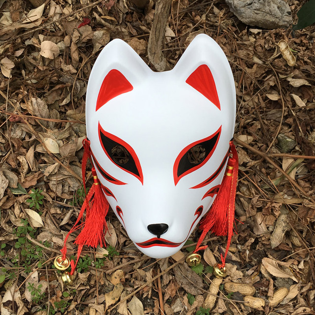 Hand Painted Updated Anbu Mask, Japanese Kitsune Fox Mask Full Face Thick  PVC for Cosplay Costume - AliExpress
